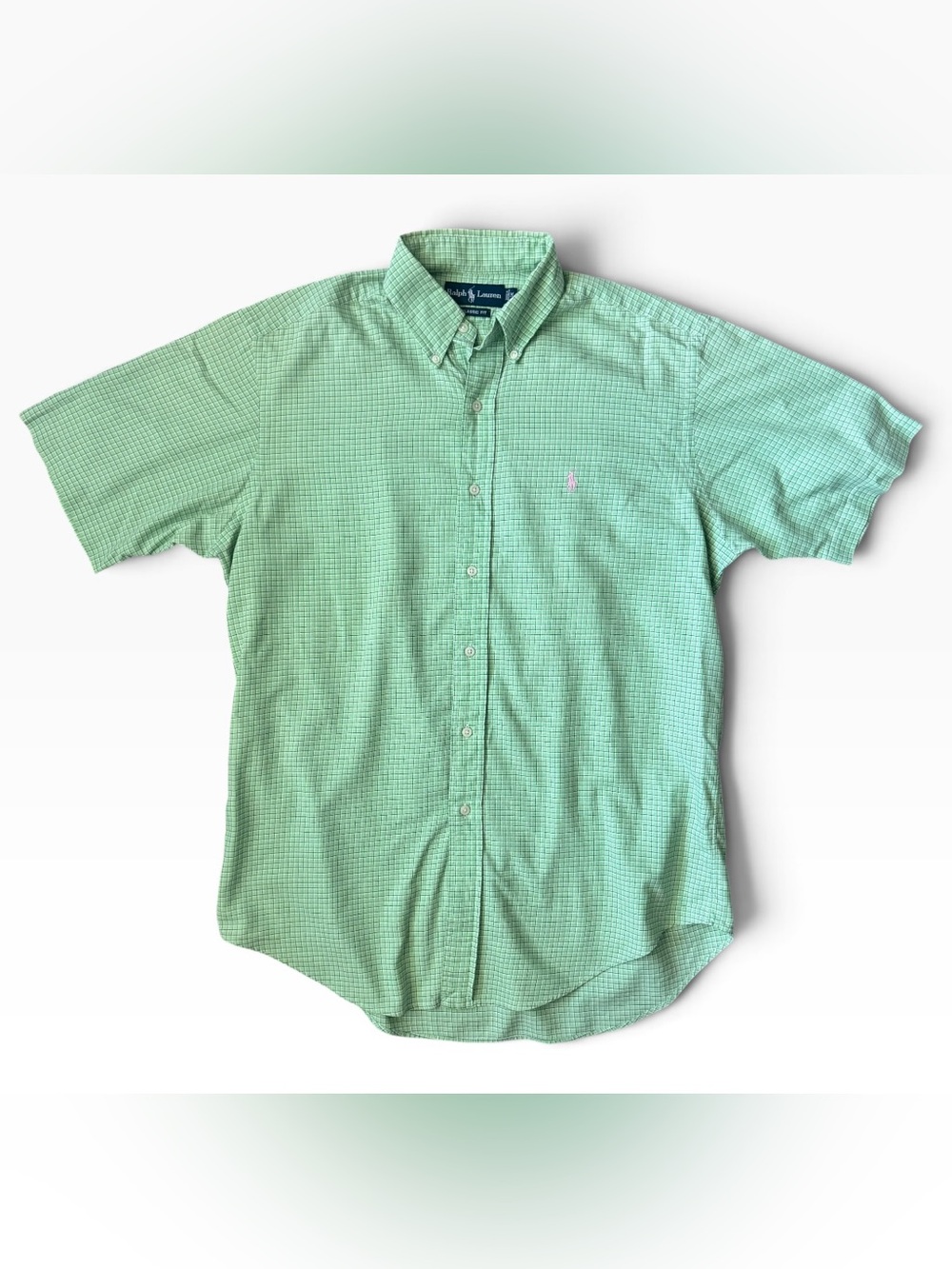 Ralph Lauren Light Mint Green Short-Sleeve Button-Down Shirt